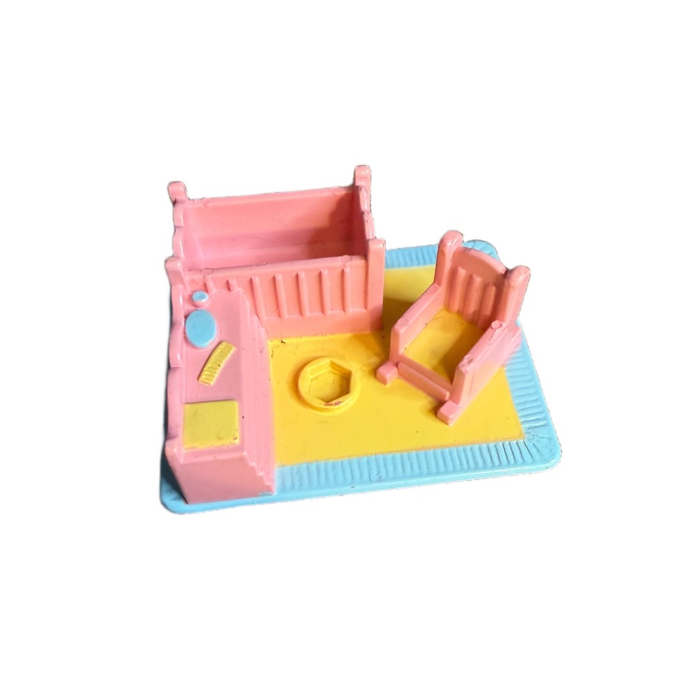 Vintage 1994 My Pretty Dollhouse Pink‎ Nursery Miniature Furniture Set 2 Inch